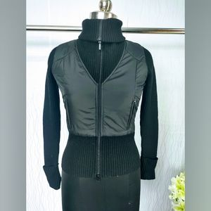 Black Solid padded jacket